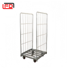 Heavy-Duty Collapsible Roll Container Trolley | 3-Sided Wire Mesh Roll Cage Container for Warehouse & Logistics 