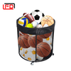 Ball Cart with Wheels, Black Metal Ball Cart Sports Ball Storage Bin Basketball Storage Bin Basketball Cart Ball Basket Storage Ball Bin