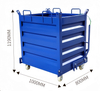 Forklift Hopper Easy Button Open Scrap Box With Wheels
