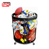 Sports Ball Cart Rolling Sports Cart Metal Sports Equipment Ball Bin with Wheels for Garages, Playgroup, Gym And Schools