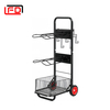 Heavy Duty Horse Equipment Foldable Rolling Saddle Rack Cart with Wheels