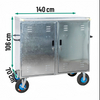 Steel Horse Cabinet Saddle Box Wheels Horse Saddle Tack Box Mobile Horse Metal Saddle Box