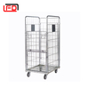 Heavy-Duty Collapsible Roll Container Trolley | 3-Sided Wire Mesh Roll Cage Container for Warehouse & Logistics 