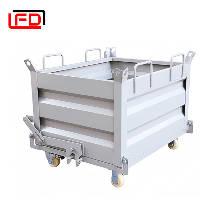 forklift hopper metal steel self dumping hopper
