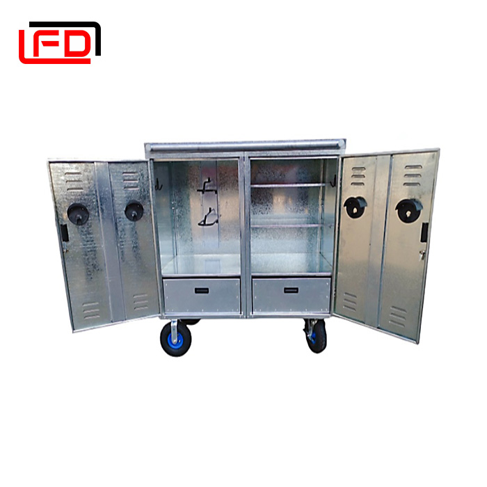 Steel Horse Cabinet Saddle Box Wheels Horse Saddle Tack Box Mobile Horse Metal Saddle Box