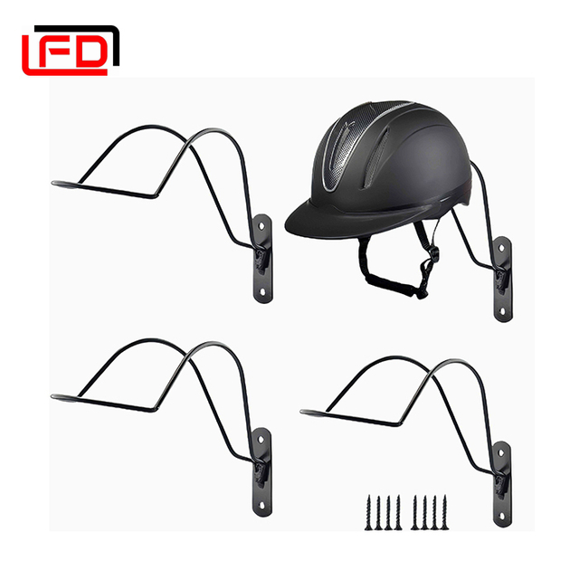 Helmet Rack Wall Mounted Helmet Metal Equestrian Helmet Rack with Screws for Equestrian Helmet
