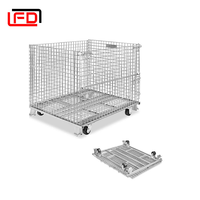 Heavy Duty Wire Mesh Container Stackable Wire Mesh Containers Wire Mesh Containers with Wheels